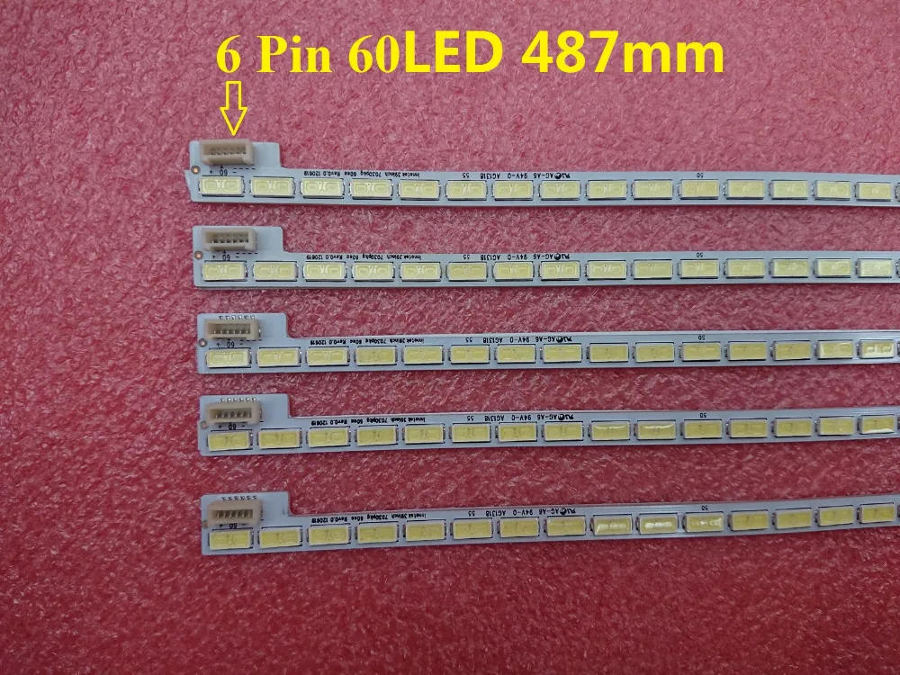 

New 20 PCS 60LED 487mm LED backlight strip bar for 39" TV LG Innotek 39inch 7030PKG 60ea T390HVN01.0 73.39T03.003-0-JS1