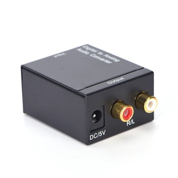 

1Pcs Digital to Analog Audio Converter Adapter Digital Adapter Optic Coaxial RCA Toslink Signal to Analog Audio Converter RCA