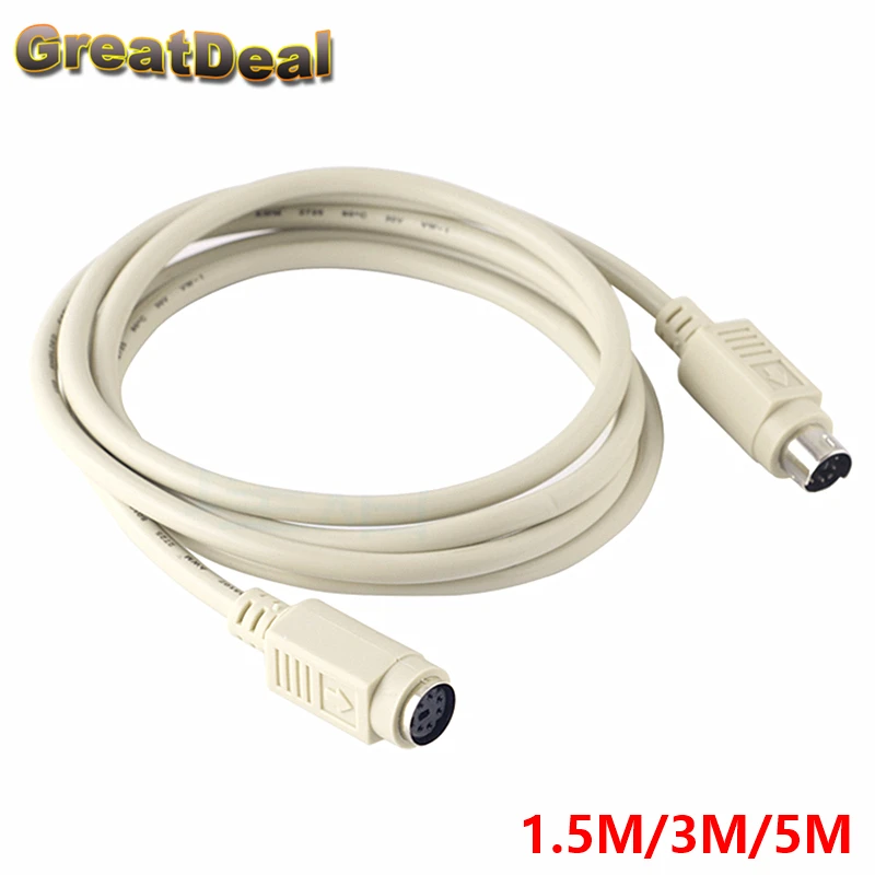 Premium Material PS/2 Male to PS/2 Female JINGZ 6 Pin PS/2 Keyboard/Mouse Extender Cable Premium Material PS/2 Male to PS/2 Female JINGZ 6 Pin PS/2 Keyboard/Mouse Extender Cable