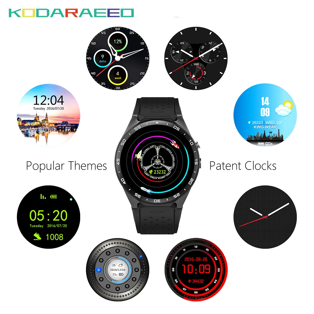 

KW88 smart watch 3G WIFI GPS bluetooth Android 5.1 MTK6580 CPU 1.39 inch 2.0MP camera watch phone for iPhone huawei phone watch