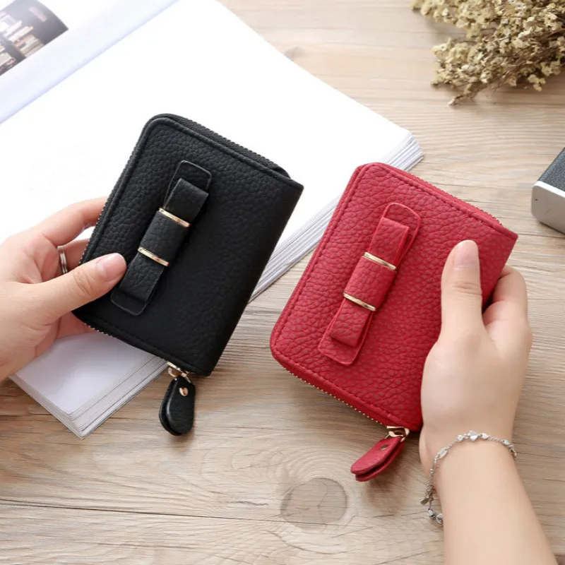 

Leather Small women wallet short female purse designer brand coin mini Carteira Feminina 2018 fashion lady key card holder