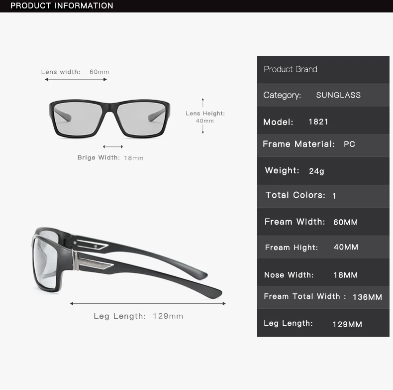 Для Мужчин's фотохромные поляризационные солнцезащитные очки анти-УФ-вождение очки для Для мужчин Для женщин драйверы UV400 солнцезащитные очки мужские очки B1821