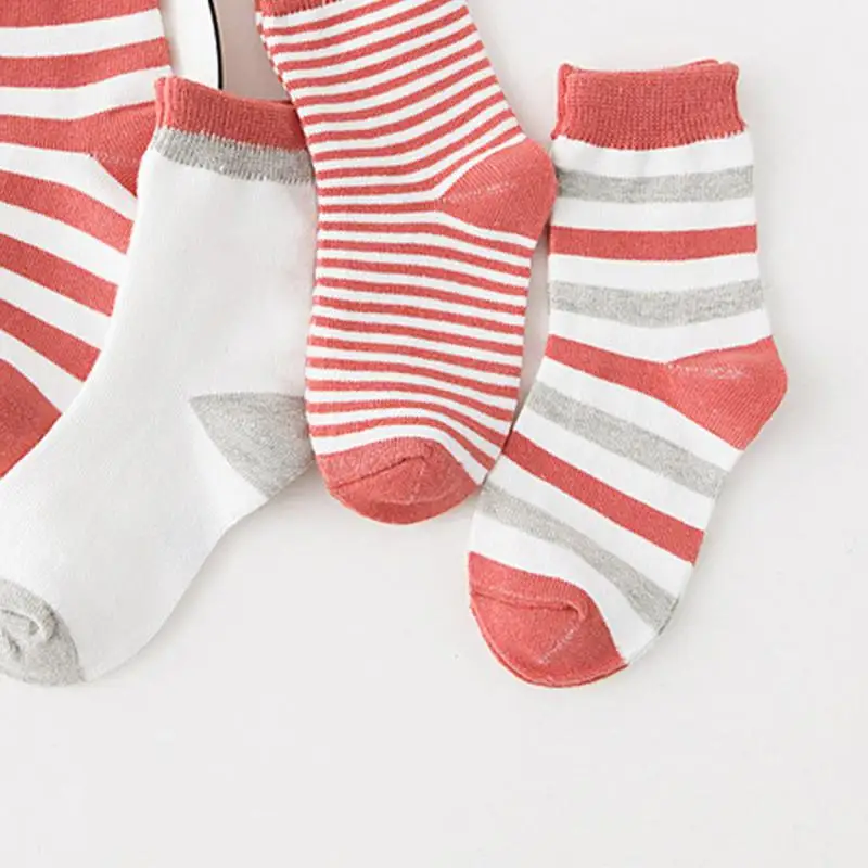 Полосатые носки для маленьких мальчиков, 5 пара/лот Мягкие хлопковые носки для младенцев милые детские носки с рисунком для новорожденных мальчиков голубой, черный