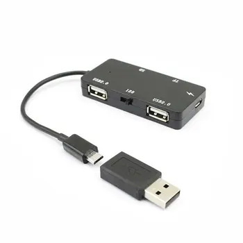 

Micro USB OTG Dual Port Hub & TF/SD Card Reader With Charge Port for Cell Phone & Tablet