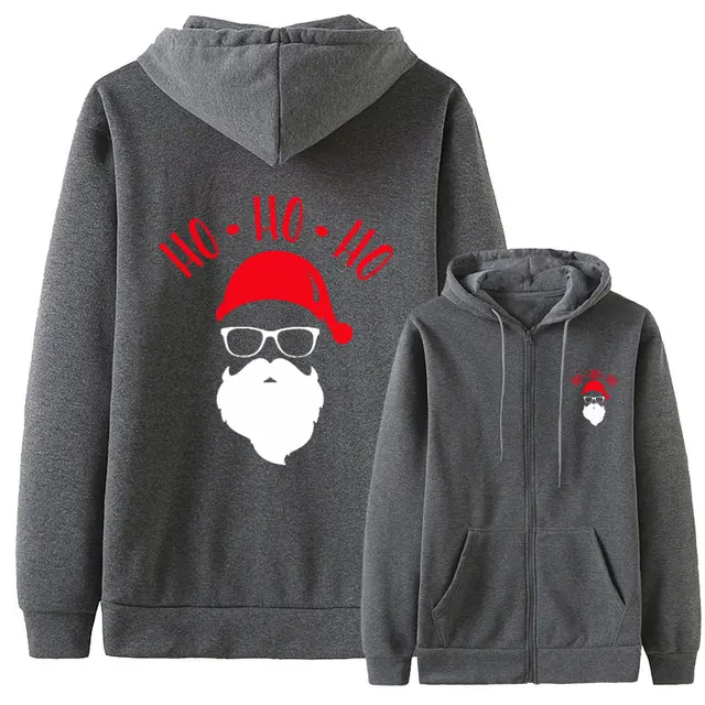 2018 Hoodies Men Long Sleeve Hoodie Santa Father Christmas Festive
