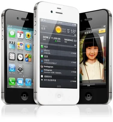 Б/у 16GB Apple Iphone 4S сотовый телефон A5 двухъядерный 512MB хранения 8MP камера gps 3,5 ''сенсорный экран