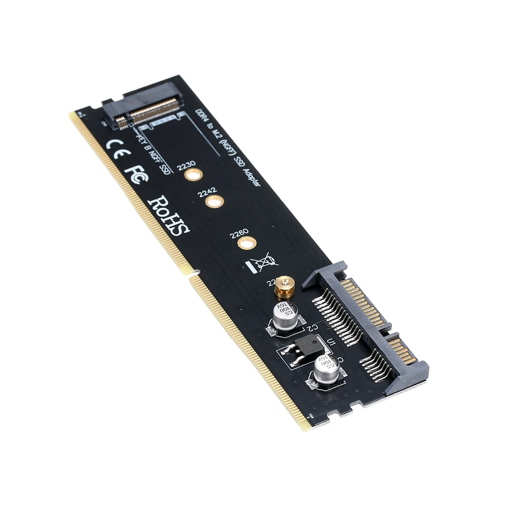 Адаптер для жесткого диска адаптер DDR на M.2 SATA (NGFF) B key 2230/2242/2260/2280 SSD DDR4 слот памяти