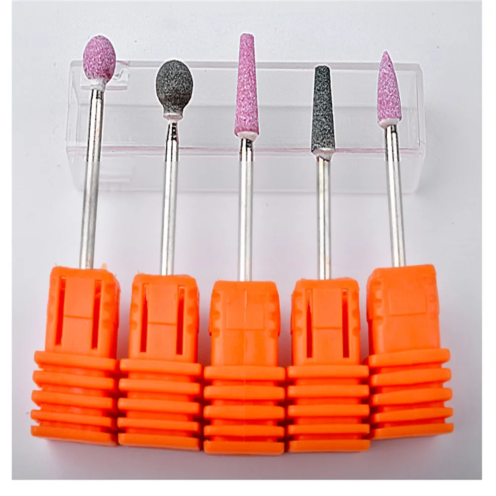 

Ceramic Stone Nail Drill Bits 3/32" Cuticle Clean Milling Cutter Flame Manicure Machine Apparatus Electric Nail Files Accessory