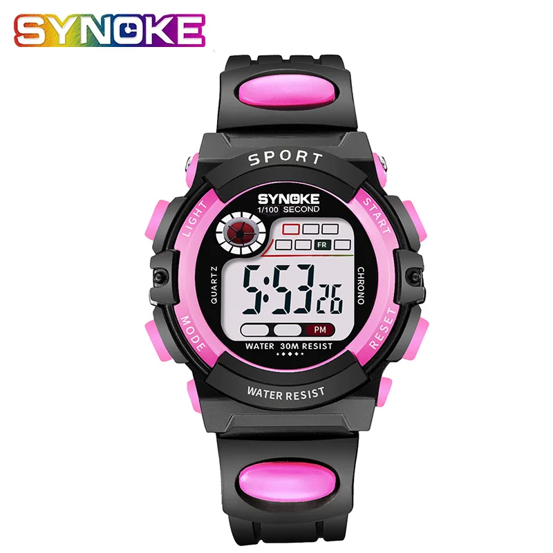 SYNOKE детские часы цифровые спортивные наручные для девочек и мальчиков маленькие