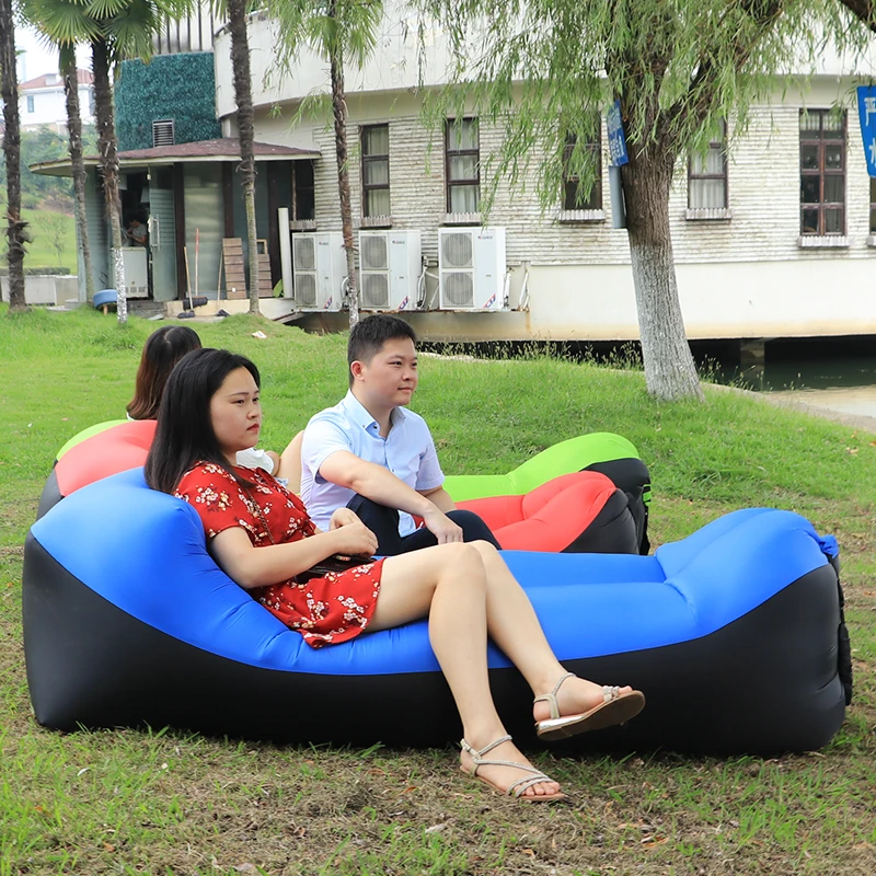 Inflatable Sofa Air Bed Air Lounger Chair Banana Lazy air sofa Sleeping Bag Camping lazy bag Mattress Seat Pad Couch Mat Laybag