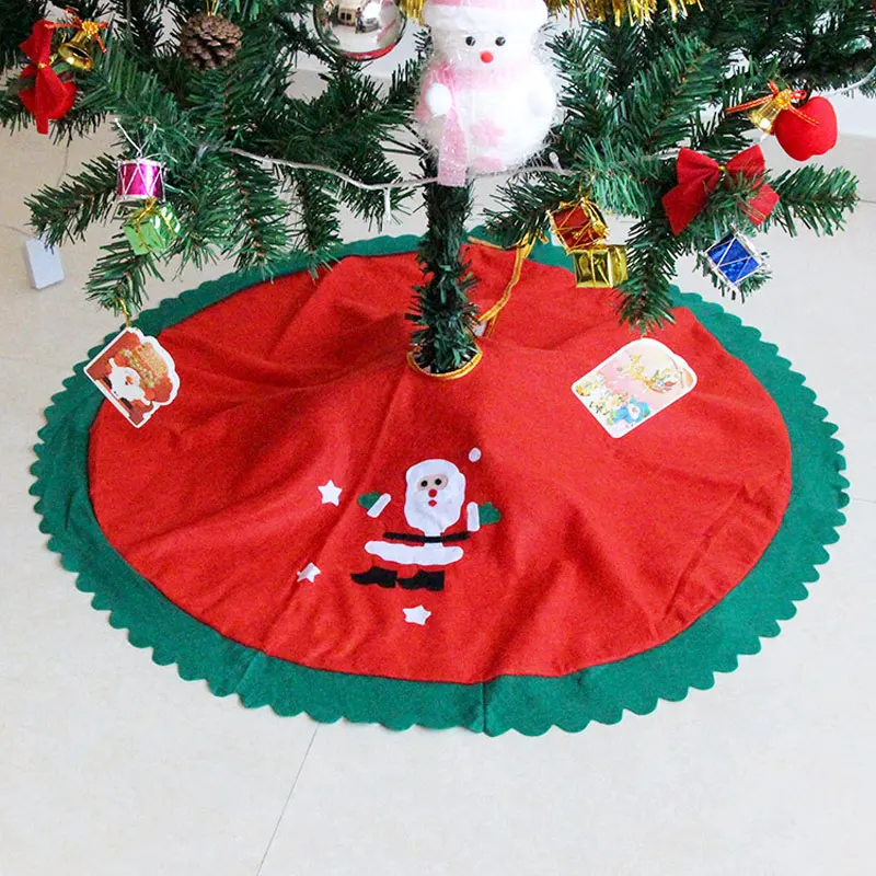 Рождественские украшения для дома прямой край 90 см Нетканая Рождественская елка юбка фартуки Decoracion Navidad