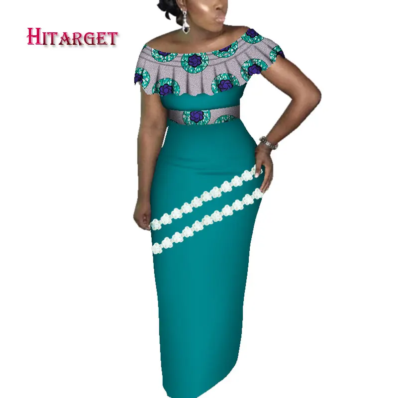 

Hitarget Danshiki African Women Dresses with Lace and Splicing African Traditional Clothing for Party/wedding nigerian WY4223