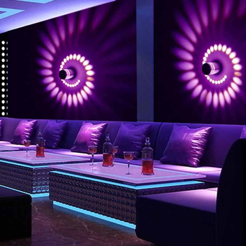 CHICLITS настенный светильник светодиодный RGB 3 Вт 220 В KTV караоке бар настенные