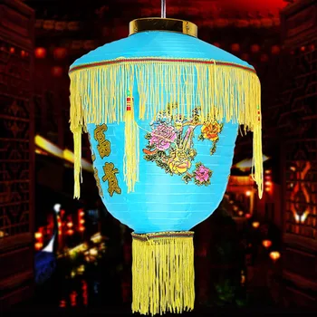 

Festival Lantern Party Supplies Embroidered Mid-Autumn Festival lanterns LED lampion wedding linternas lanterne 6 piece/set new