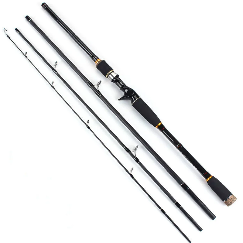 

2.1m 2.4m 2.7m 3.0m 100% Carbon Fiber Rod Spinning Fishing Rods Casting Travel Rod 4 Sections Fast Action Fishing Lure Rod