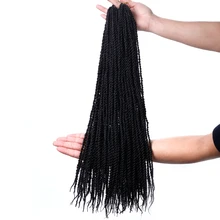 Pageup 30 корней Сенегальский твист вязанные крючком косы волосы для наращивания высокотемпературное волокно синтетические косички волосы