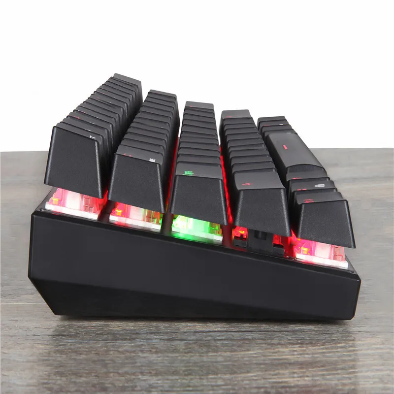  Motospeed CK62 Wireless Bluetooth Mechanical Gaming Portable 60% Keyboards 61Keys RGB Backlight Blu