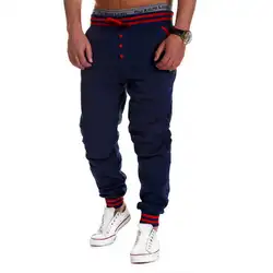 Брендовые мужские штаны в стиле хип-хоп шаровары, штаны для бега 2019 мужские брюки для бега однотонные брюки большие беговые лосины Размер 3XL