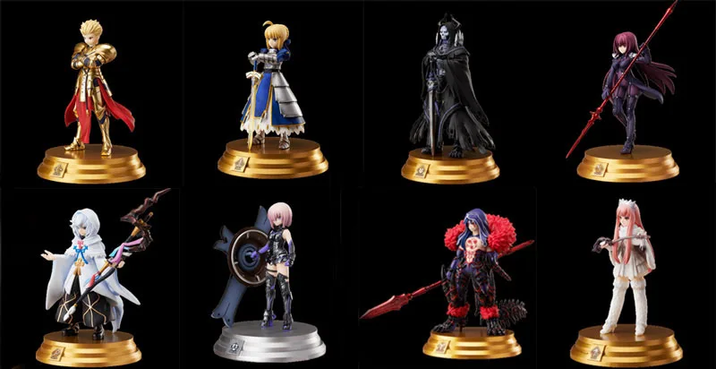 8 шт игра Fate Grand Order Stay Night Saber Archer Moon Cancer Cu Chulainn Setanta Merlin Matthew фигурка игрушки|Игровые