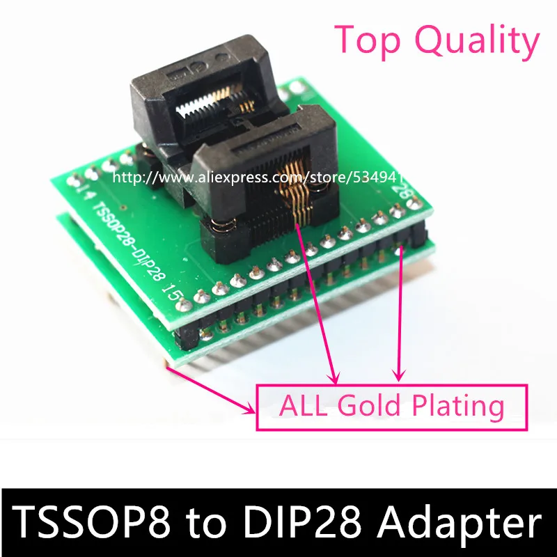 Адаптер программатора TSSOP8 к DIP28 TL866A TL866CS адаптер SSOP8 тестового разъема IC шаг 0 65