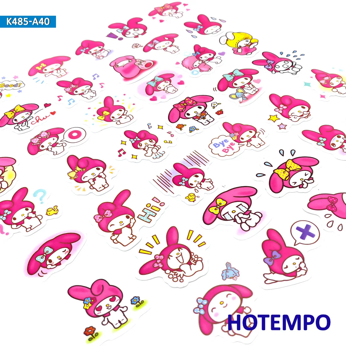 40 шт. милые Мультяшные розовые Стикеры для девочек Sanrio Melody, детские игрушки для девочек, Канцелярские Стикеры для скрапбукинга