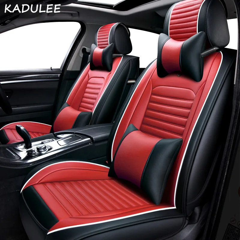 Kadulee из искусственной кожи Чехол автокресла для MINI Cooper R50 R52 R53 R56 R57 R58 F55 F56 F57 Countryman R60 F60 автомобильные аксессуары для укладки волос - Название цвета: Deluxe Edition