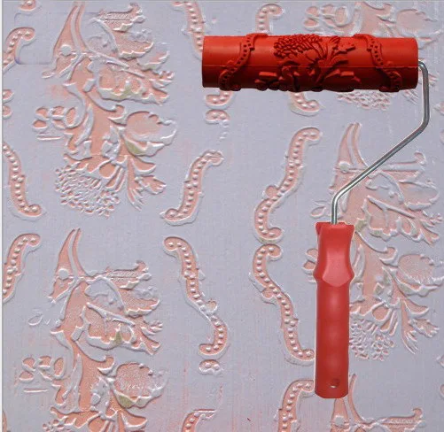 

Diatom ooze patterned roller for wall art 7 inch rubber textured roller with handle no . 081