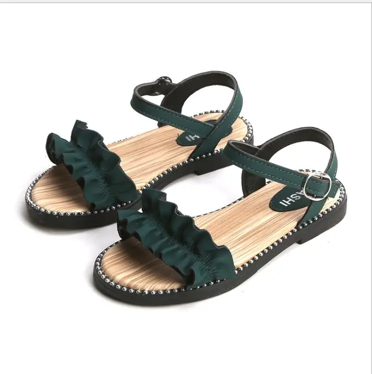 Новая детская обувь летние босоножки для девочек мода девушки цветка Сандалии Детская Повседневная пляжная обувь, сандалии для девочек
