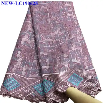 

2019 New style French cotton lace fabric African swiss voile lace fabric high quality nigerian 100% cotton lace fabric CFR01