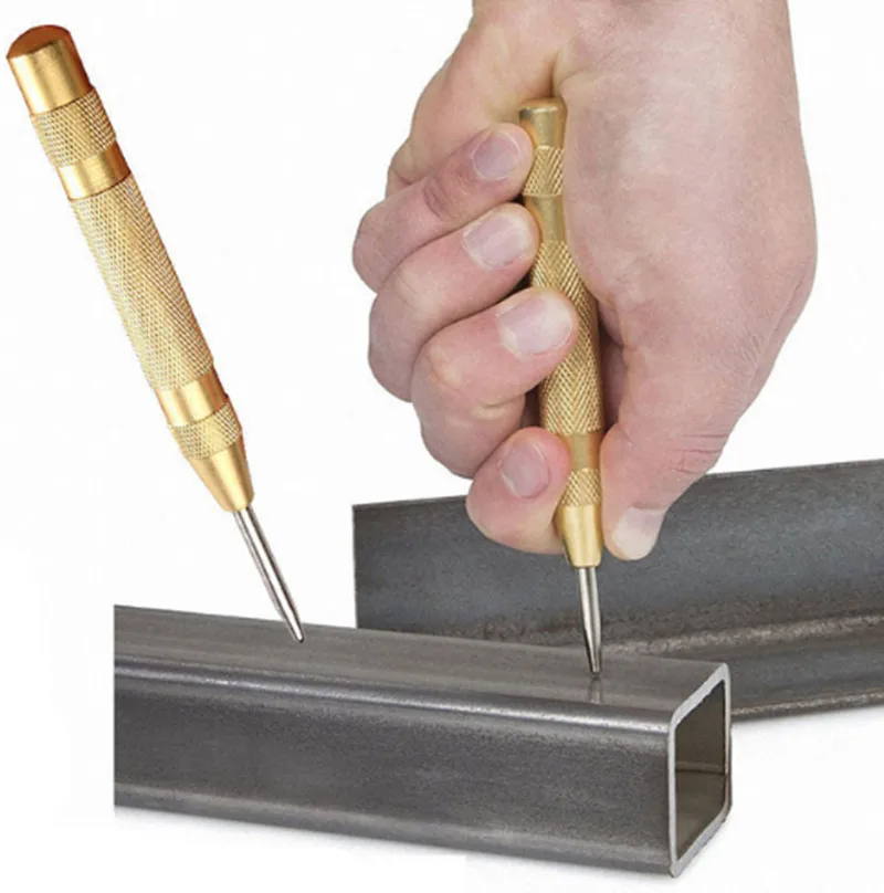 

1Pcs Starting Center Pin Broken window Tool Portable Automatic Chrome vanadium Loaded Marking Punch copper Spring