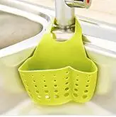 5 Colors Portable Basket Home Kitchen Hanging Drain Basket Bag Bath Storage Tools Sink Holder Kitchen Accessory vaciar cesta - Цвет: Зеленый