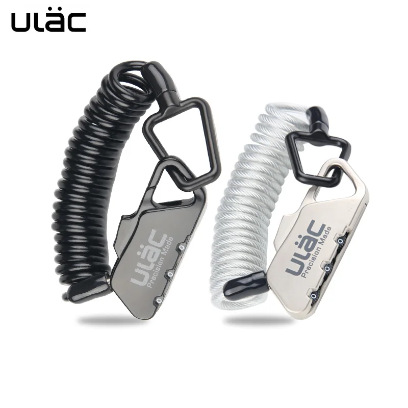ULAC Mini Bike Lock 1200mm Fold Backpack Cycling Helmet Bicycle Cable Lock 3 Digit Combination Anti-theft Bike Bicycle Lock ULAC Mini Bike Lock 1200mm Fold Backpack Cycling Helmet Bicycle Cable Lock 3 Digit Combination Anti-theft Bike Bicycle Lock