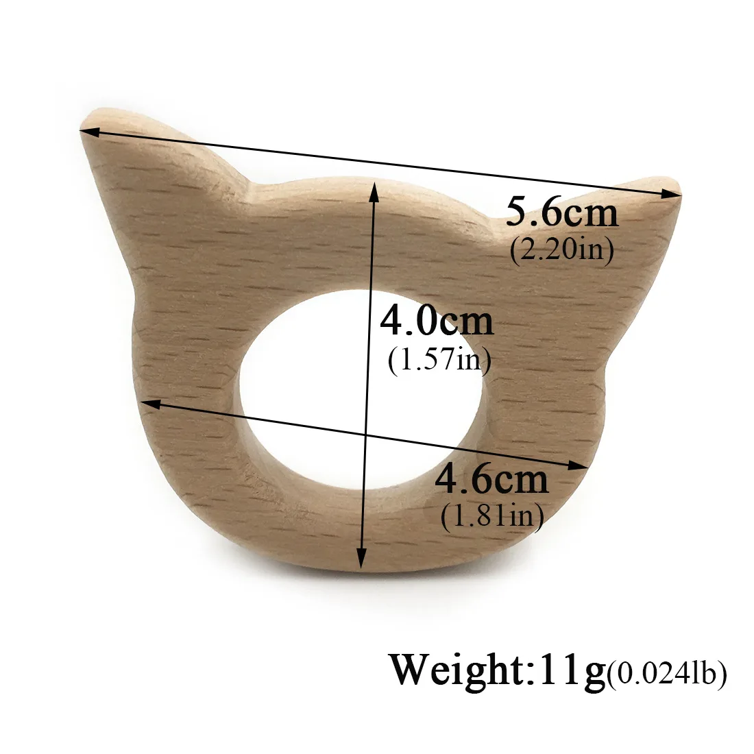 5 шт. в форме кошачьей головы деревянный уникальный гравированный младенческий Прорезыватель для зубов Натуральный Бук дерево для ожерелья домашний Декор Аксессуары