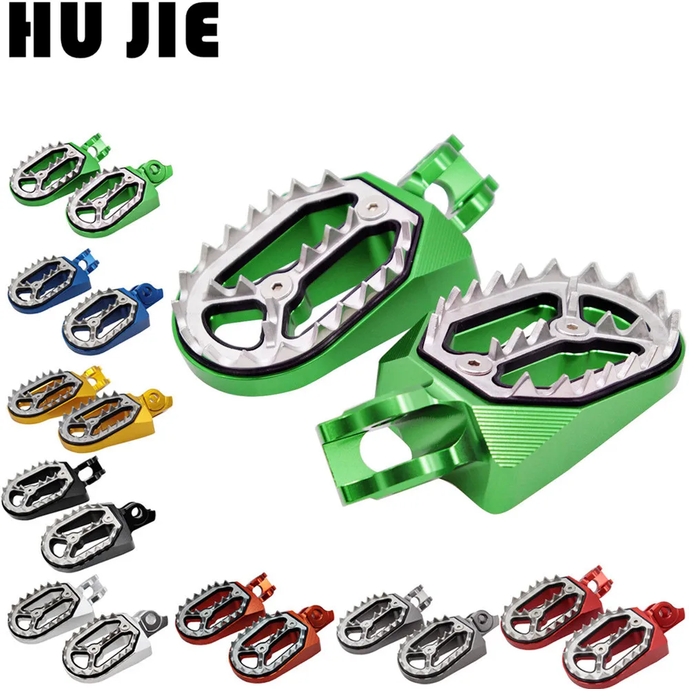 

Motorcycle Billet CNC Footrests Pegs Foot Rests For Kawasaki KX250 2005-2008 KX250F 2005-2015 KX450F 07-15 KLX450 08-15