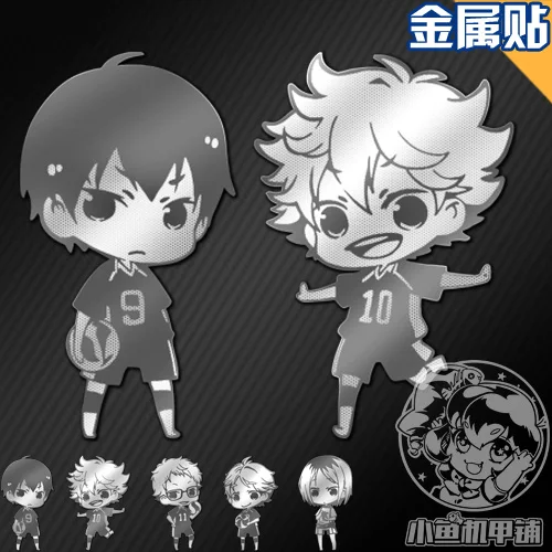 10 шт./компл. аниме Haikyu! Hinata shoyo kageyama tobio tanaka ryunosuke металлический стикер для косплея