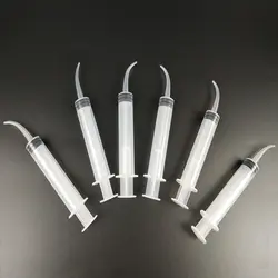 8 упаковка одноразовых ирригация шприц Ирригатор для полости рта шприц с изогнутый кончик 12cc