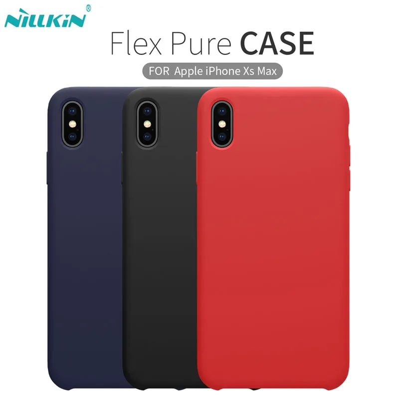 

For iPhone XS Max XS case Nillkin Powerful shockproof Liquid silicone protective back cover for iPhone X XS Max XR case fundas
