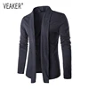 2022 Autumn Men's Sweater Cardigans Male Slim Fit Long Sleeve knitted cardigan Black Gray Casual Mens Sweaters Knitwear M-2XL ► Photo 3/6