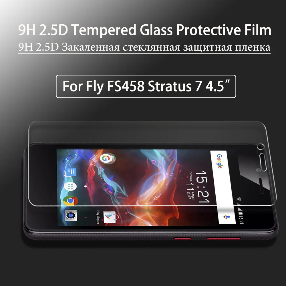 N-KOC3482_2_JONSNOW Tempered Glass for Fly FS458 High Clear 2.5D 9H Protective Film Front LCD Screen Protector for Fly Stratus 7 FS458