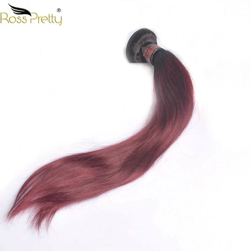 1pcs 1b 99j straight human hair