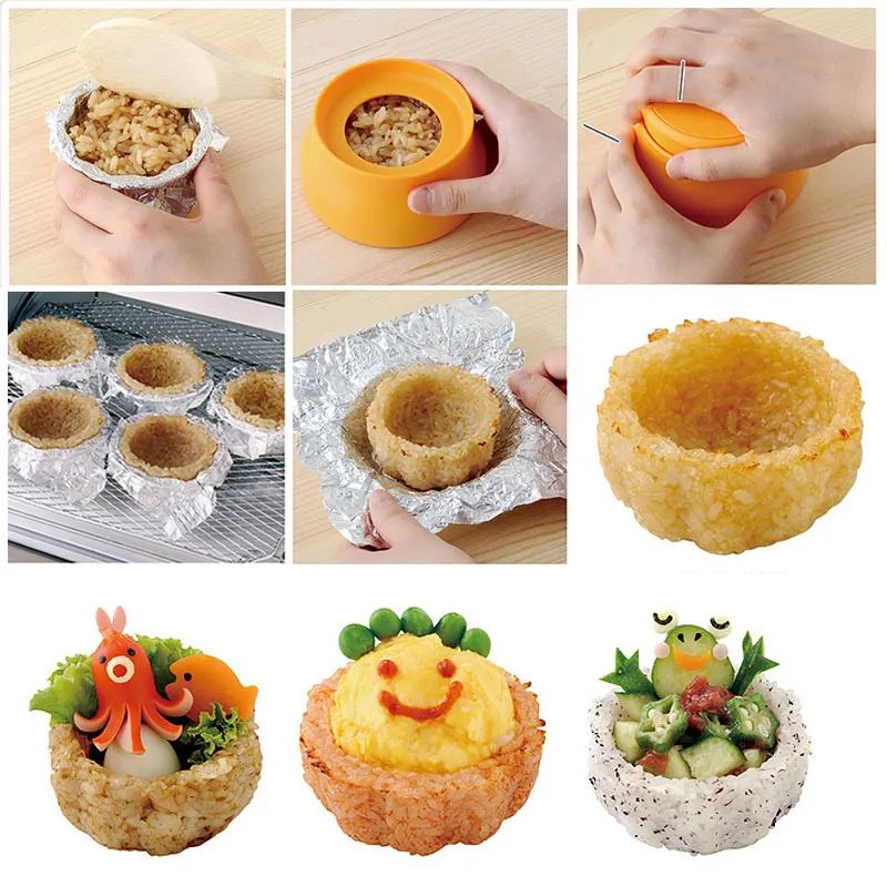 Sushi Molds Wowotou Can Steamed Rice Cup Food Baking Sushi Lunch Tool