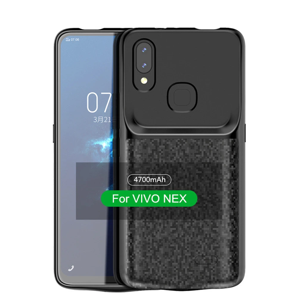 

Ultra Slim Shockproof Back Clip Backup Power Bank Charger Cover for VIVO NEX Battery Case 4700mAh Battery Charging Cases