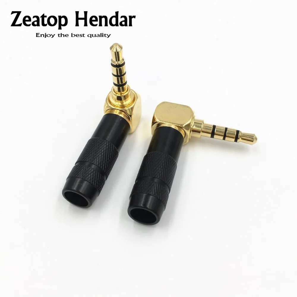 

2Pcs 90 Degree Right Angle 3.5mm 4 Pole Plug 3.5 Stereo Male Audio Jack for DIY Repair Earphone Headphone Solder Connector