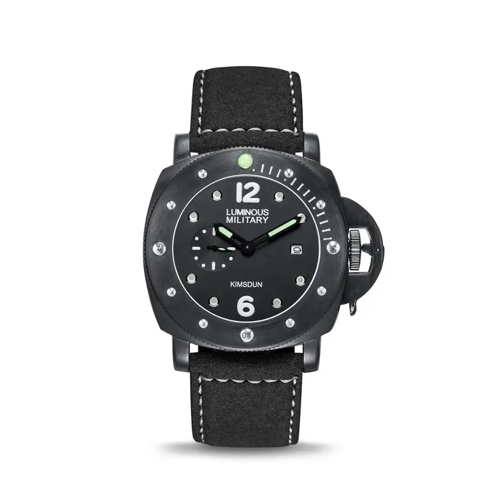 

Luxury Brand Mens Watch Sports Automatic Mechanical Men Watches Luminous Leather Strap Stainless Steel Male Casual Wristwatch