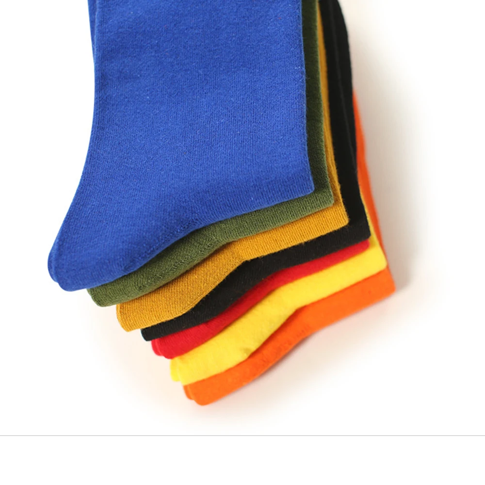 2019 хлопок экипажа носки Для мужчин одноцветное Бизнес вечерние Для мужчин s сжатия носки в британском стиле Повседневное носки Неделька