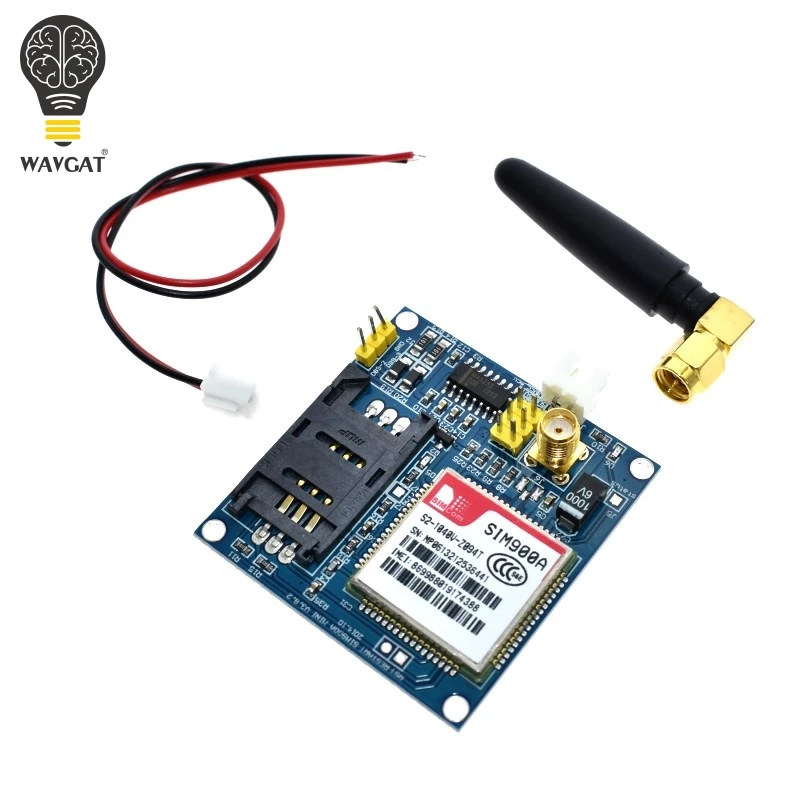 WAVGAT SIM900A SIM900 MINI V4.0 беспроводной модуль передачи данных GSM GPRS комплект платы w/антенна C83 - Цвет: SIM900A