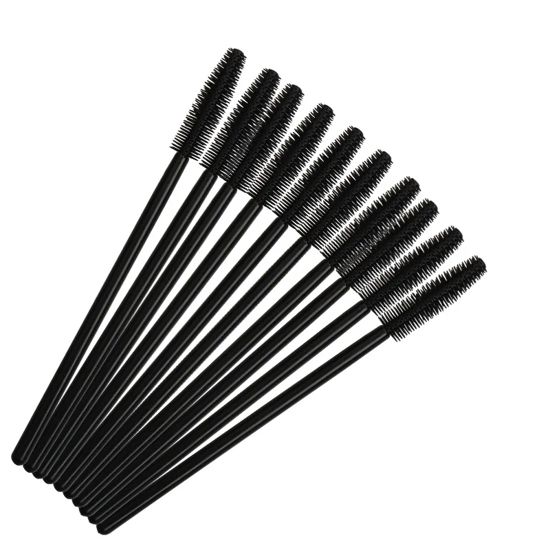 S-full black 50 шт. силиконовая ресница щеточки Одноразовые Тушь для ресниц палочки Аппликатор ресницы Косметическая кисть Макияж Красота Инструменты - Handle Color: S-full black