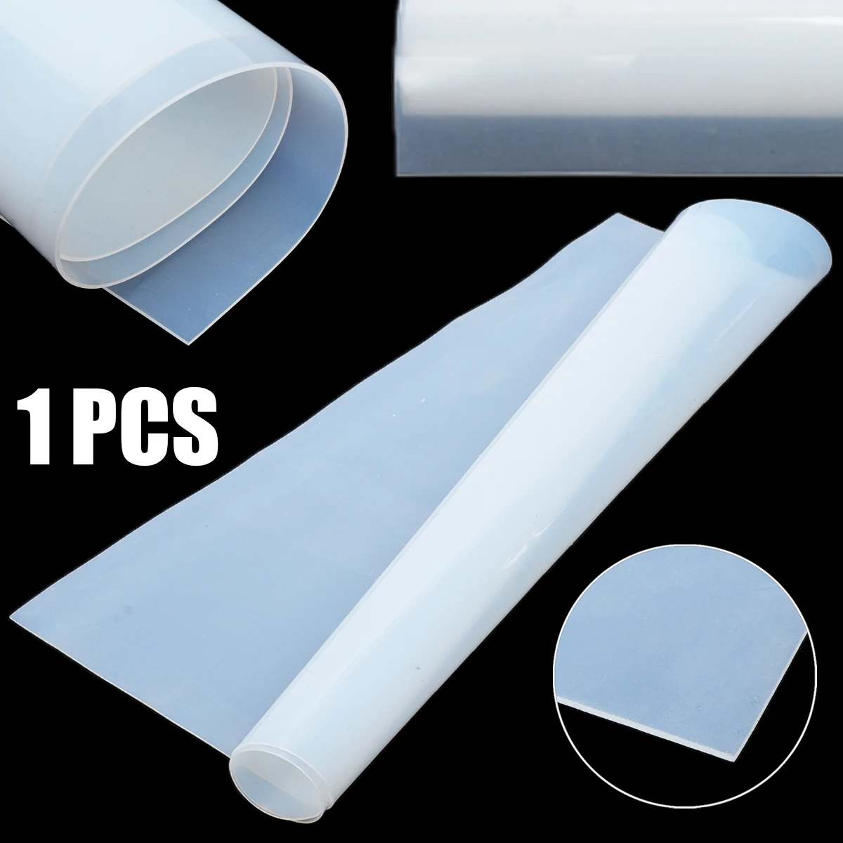 1pc Silicone Rubber Sheet Plate Mat Translucent with High Temperature Resistance 500x500x1mm