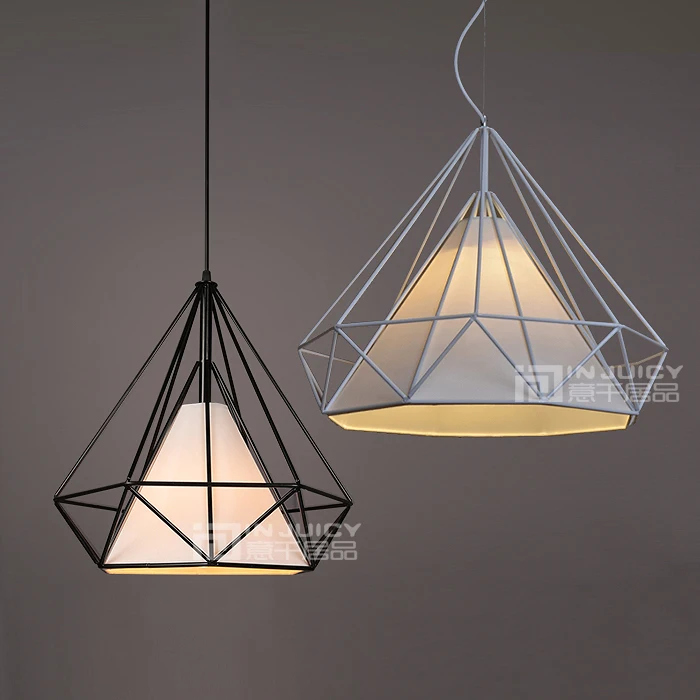 

Vintage Style Diamond Design Industrial Metal Ceiling Lamp Hanging Light Pendant Home Cafe Dinning Room Store Restaurant Hall