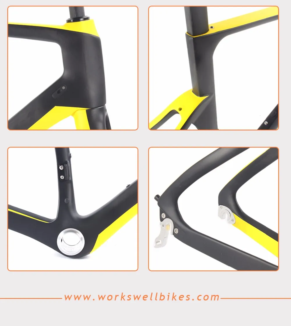 Top WORKSWELL  Frame Carbon Road 2017 Bicycle Quadro de Bicicleta Chinese Road racing frame thru axle 7